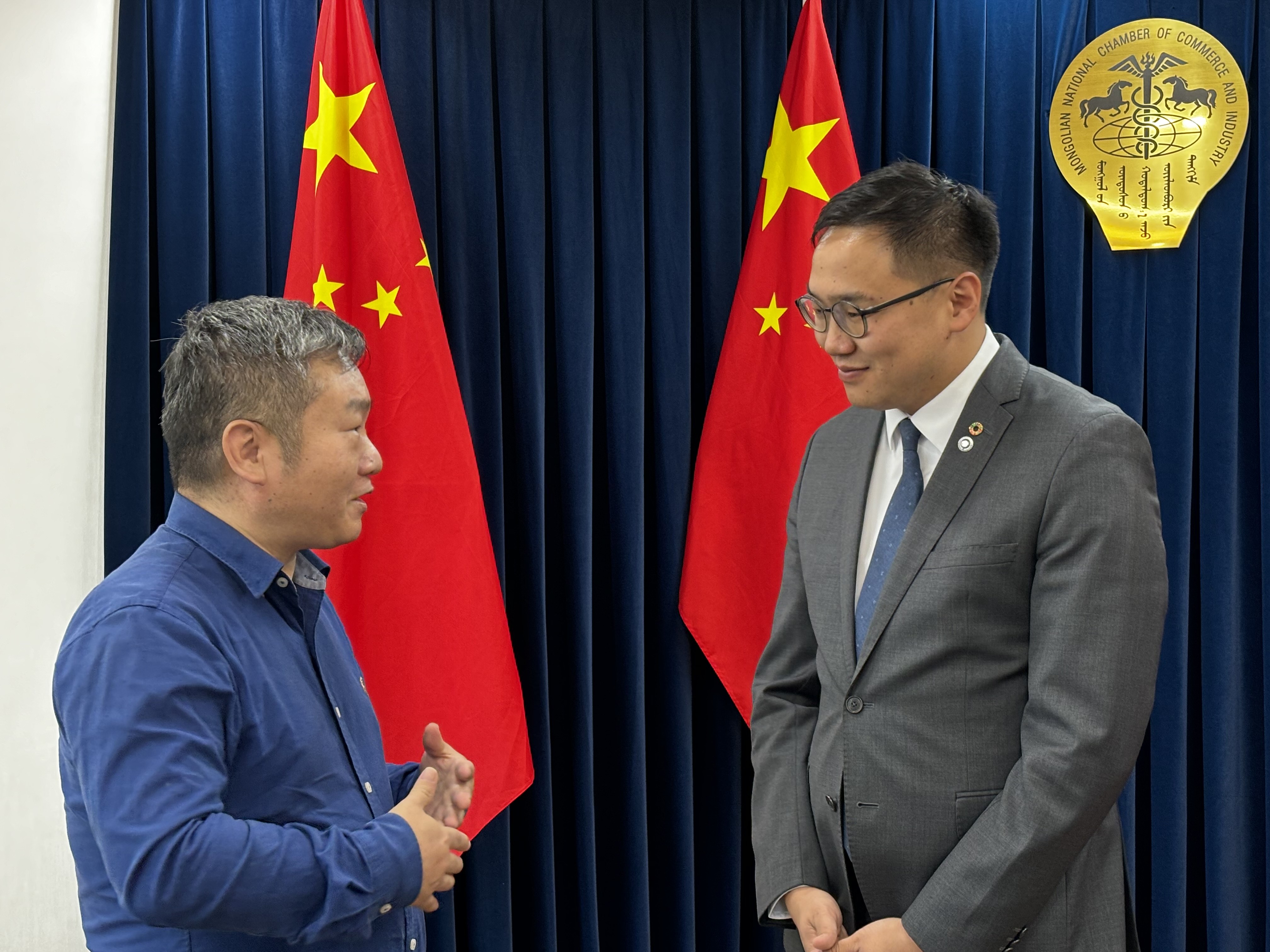 宝兴威公司总经理刘先智一行会见蒙古国工商会驻华代表处首席代表，共话科技合作新未来